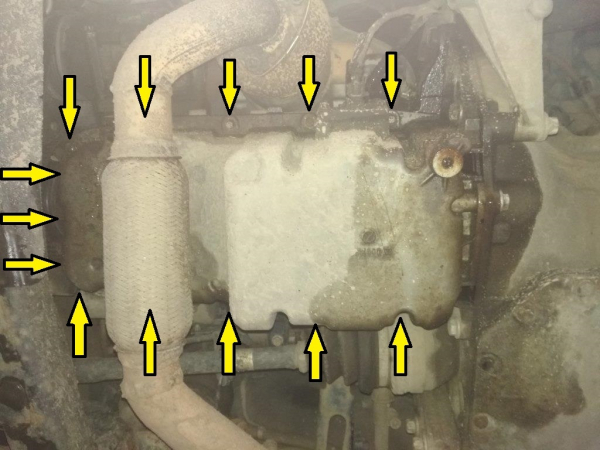 Демонтаж масляного поддона двигателя Opel Astra и устранение утечек масла